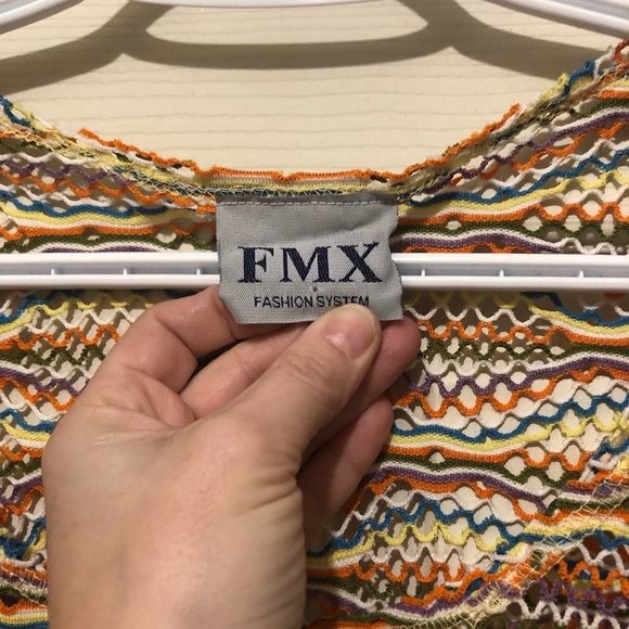 FMX Fashion System Vintage Long Sleeve Mesh Shirt Size Small - Picture 3 of 3